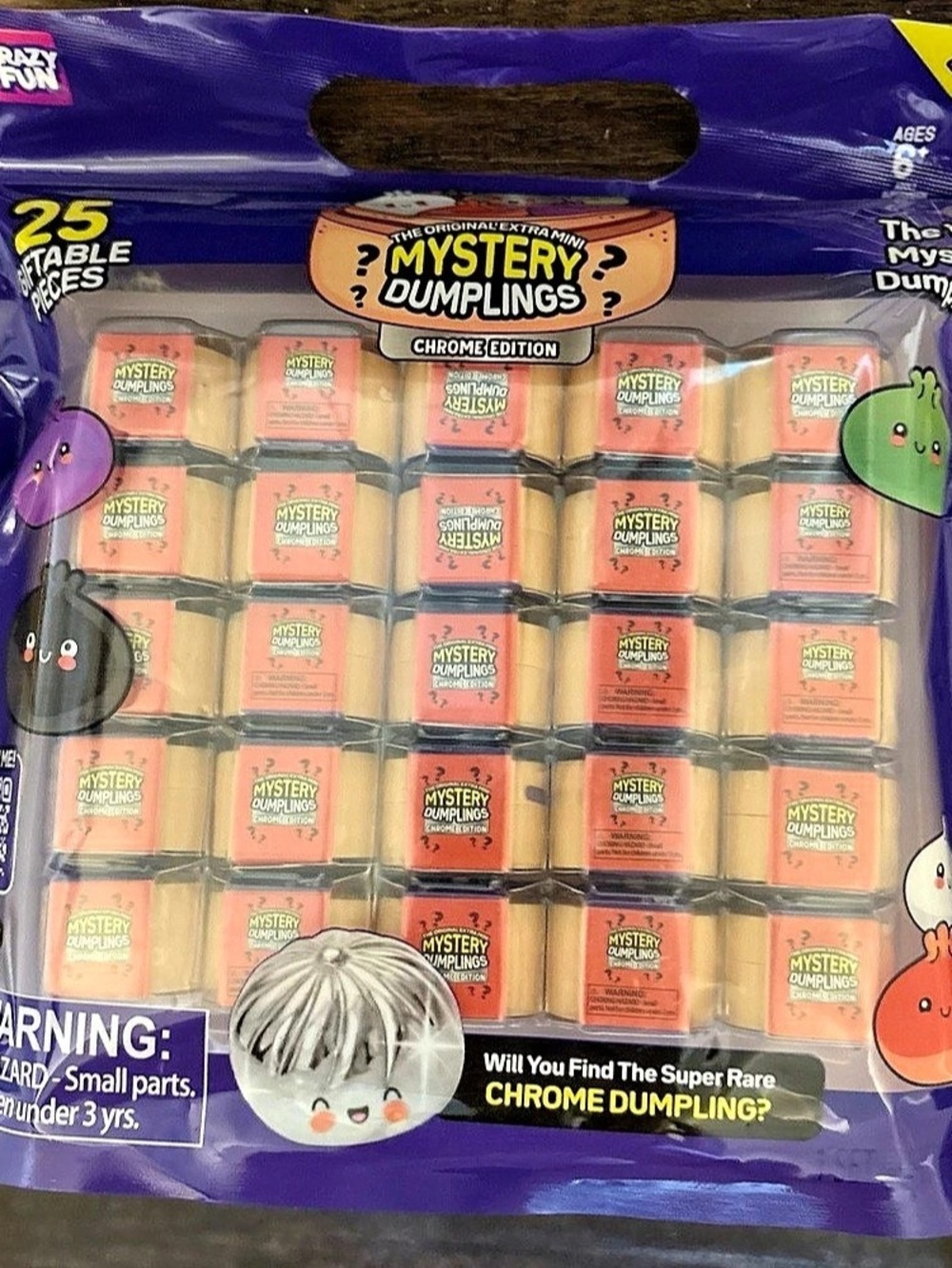 Crazy Fun Mystery Dumplings Chrome Edition 25-Piece Mystery Dumplings Chrome